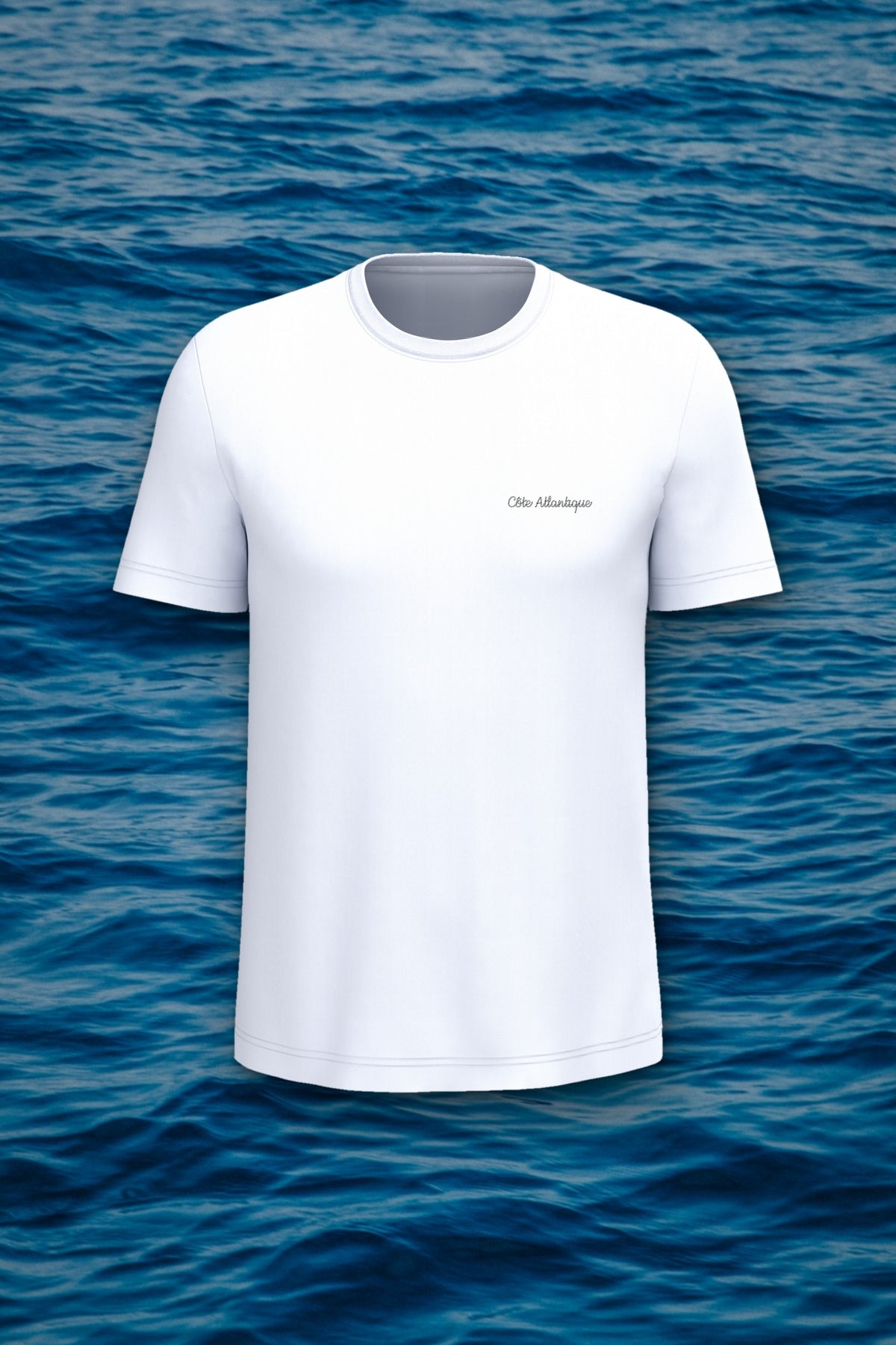 T-shirt Homme Côte Atlantique, blanc, vue de face