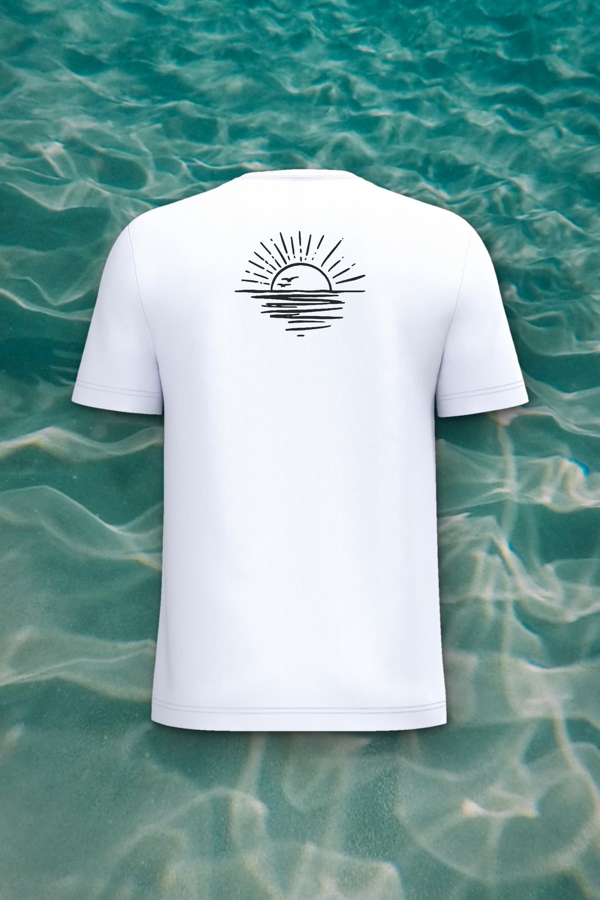 T-shirt Homme Côte d'Azur, blanc, vue de dos