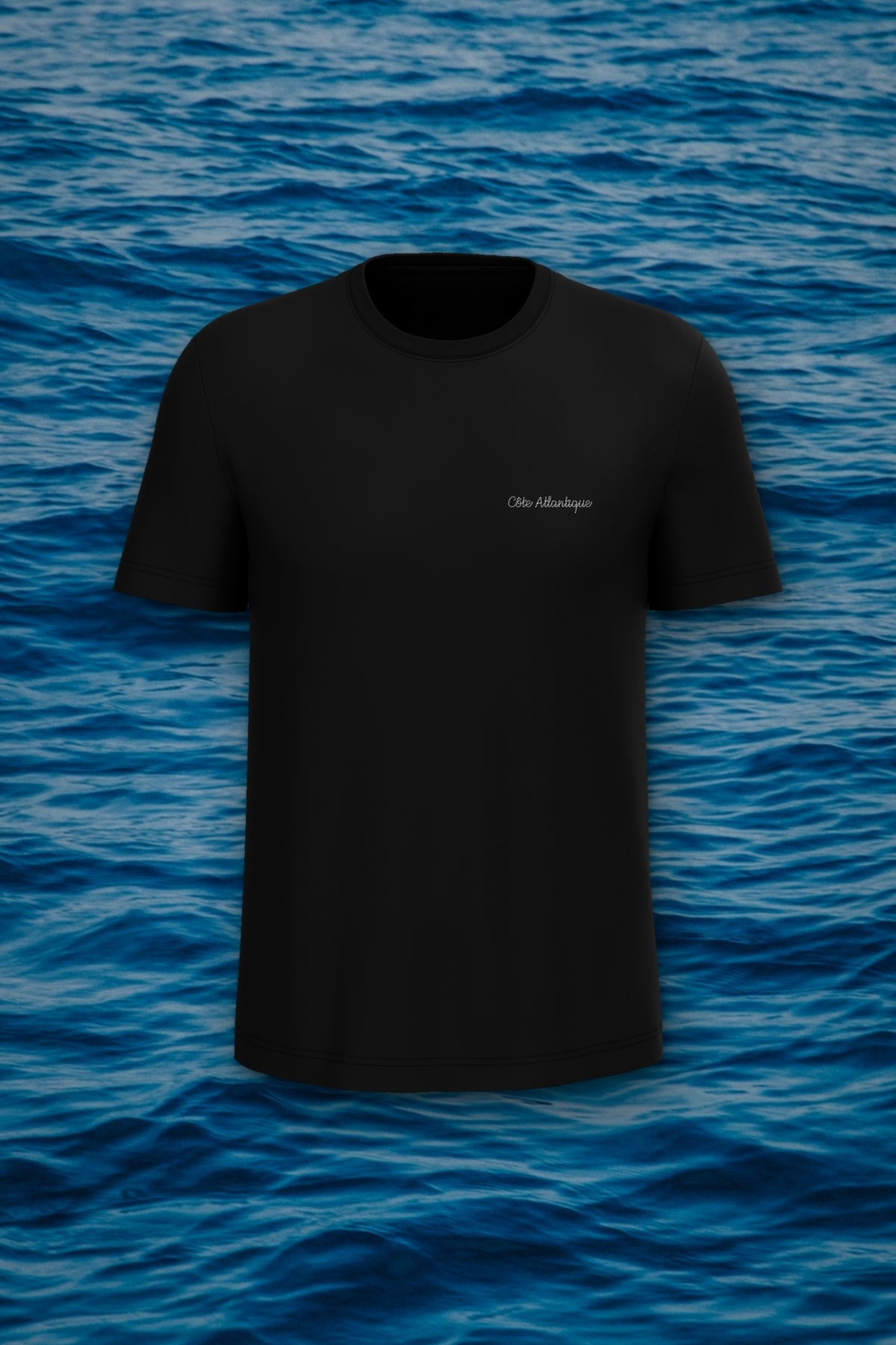 T-shirt Homme Côte Atlantique, noir, vue de face
