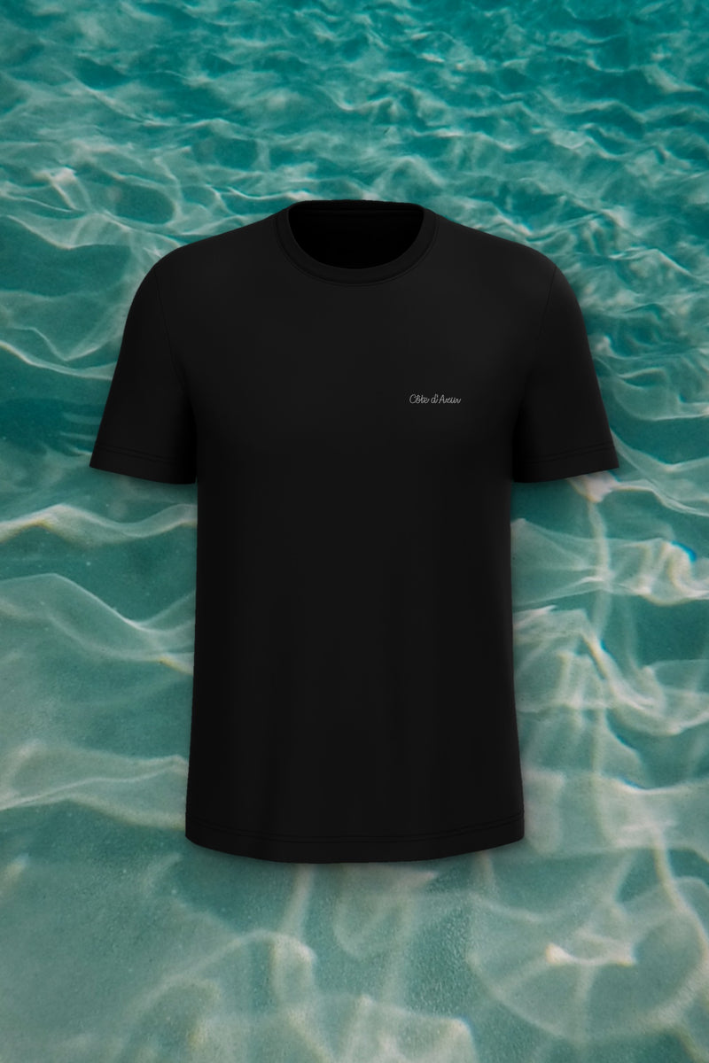 T-shirt Homme Côte d'Azur, noir, vue de face