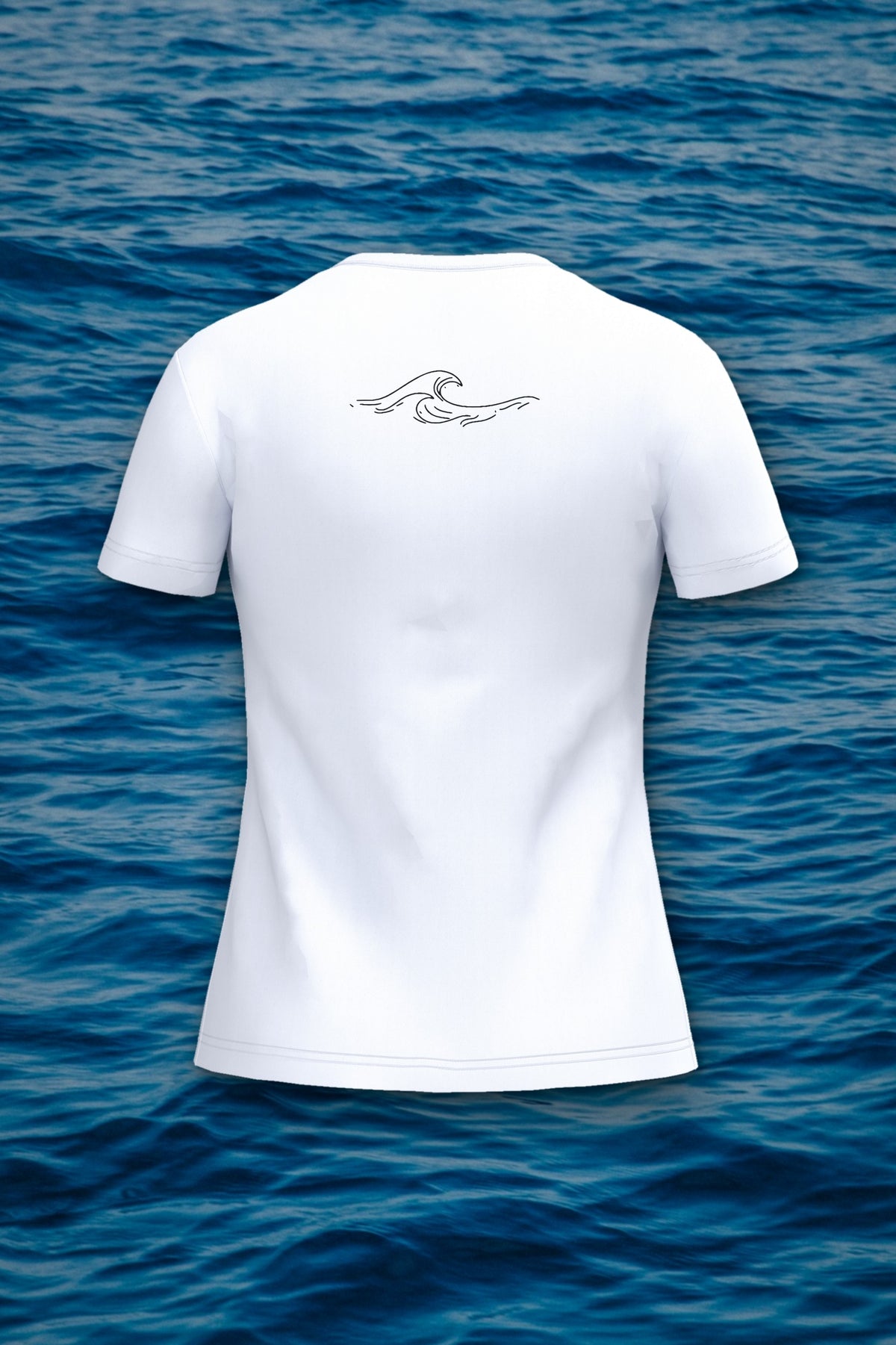 T-shirt Femme Côte Atlantique, blanc, vue de dos