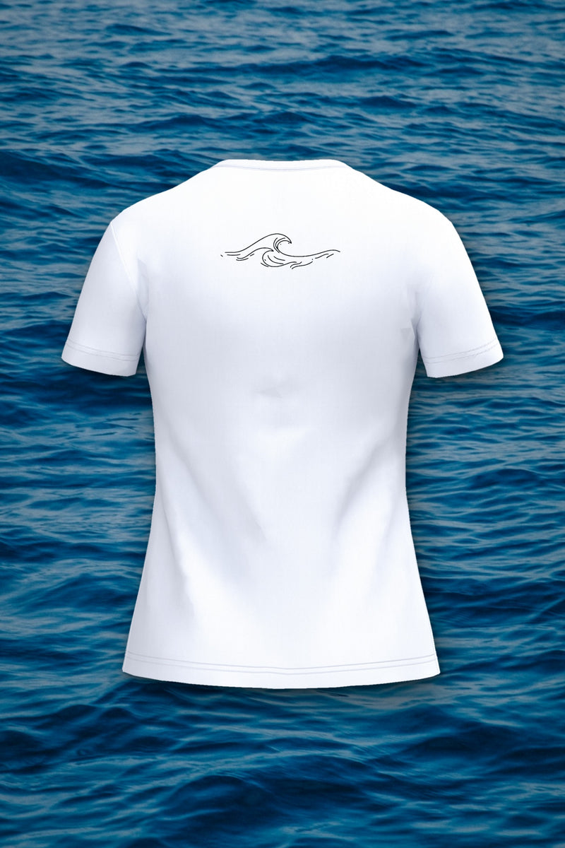 T-shirt Femme Côte Atlantique, blanc, vue de dos