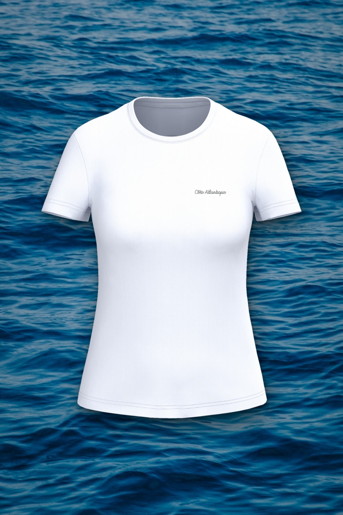 T-shirt Femme Côte Atlantique, blanc, vue de face