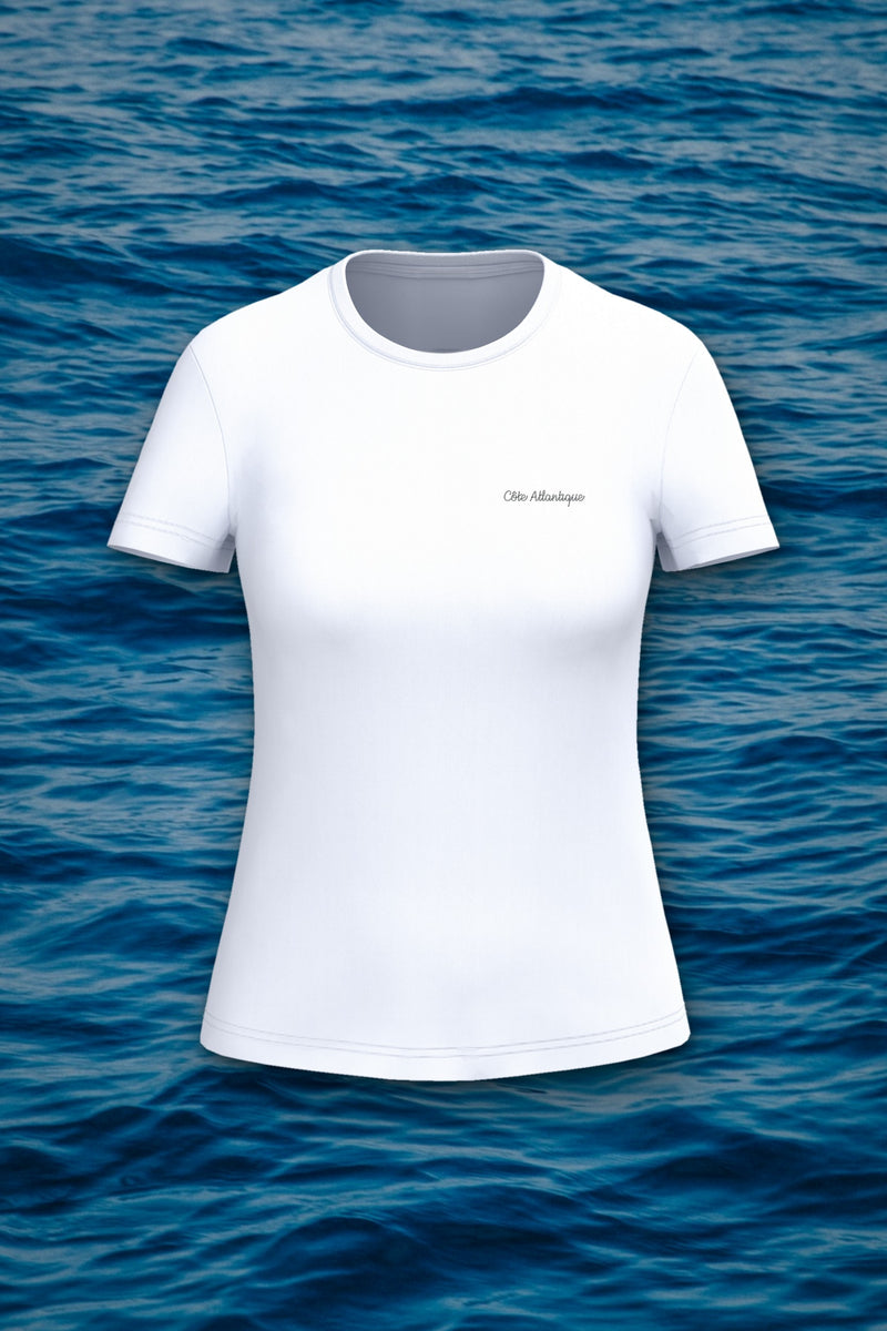 T-shirt Femme Côte Atlantique, blanc, vue de face