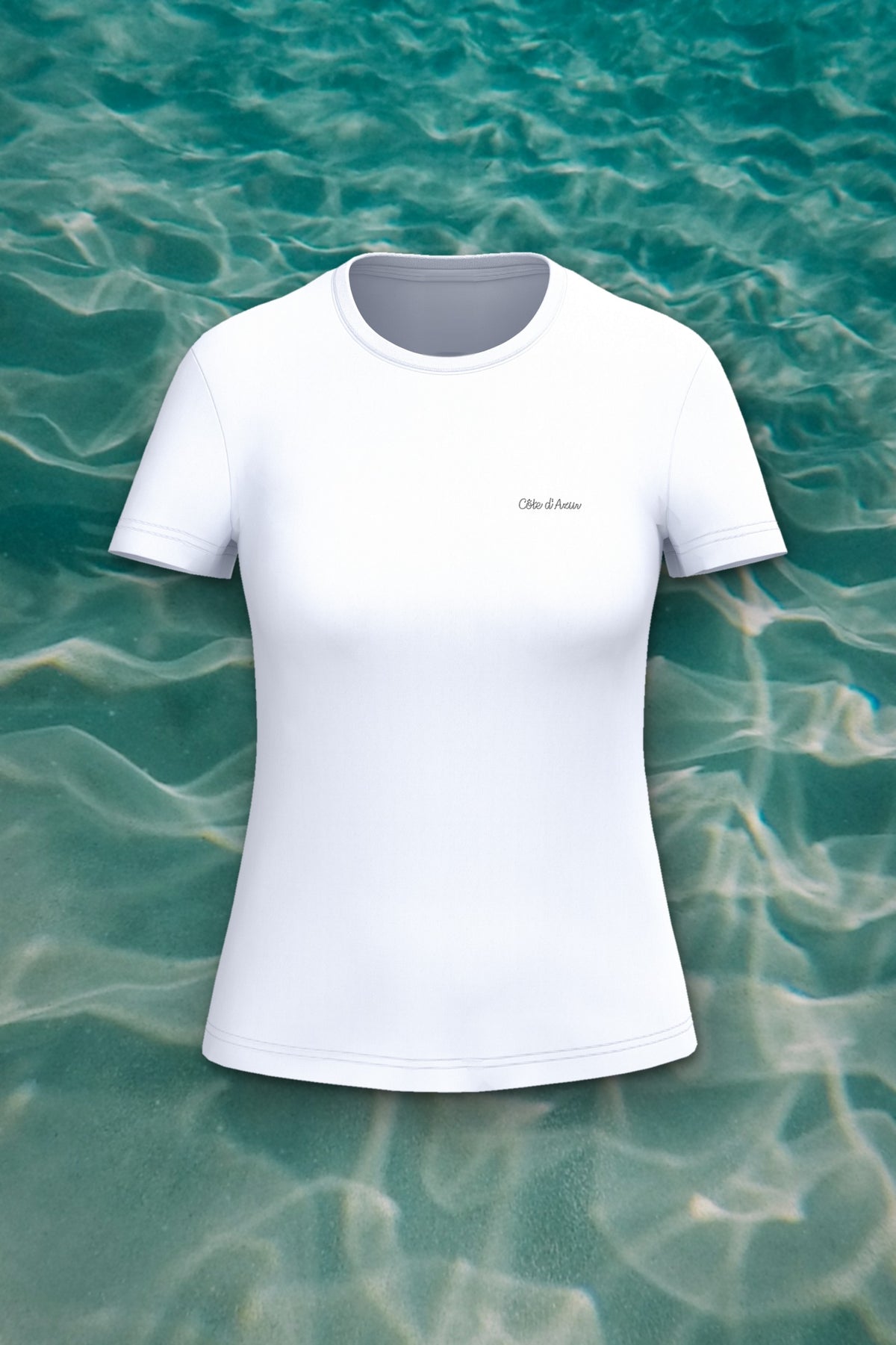 T-shirt Femme Côte d'Azur, blanc, vue de face