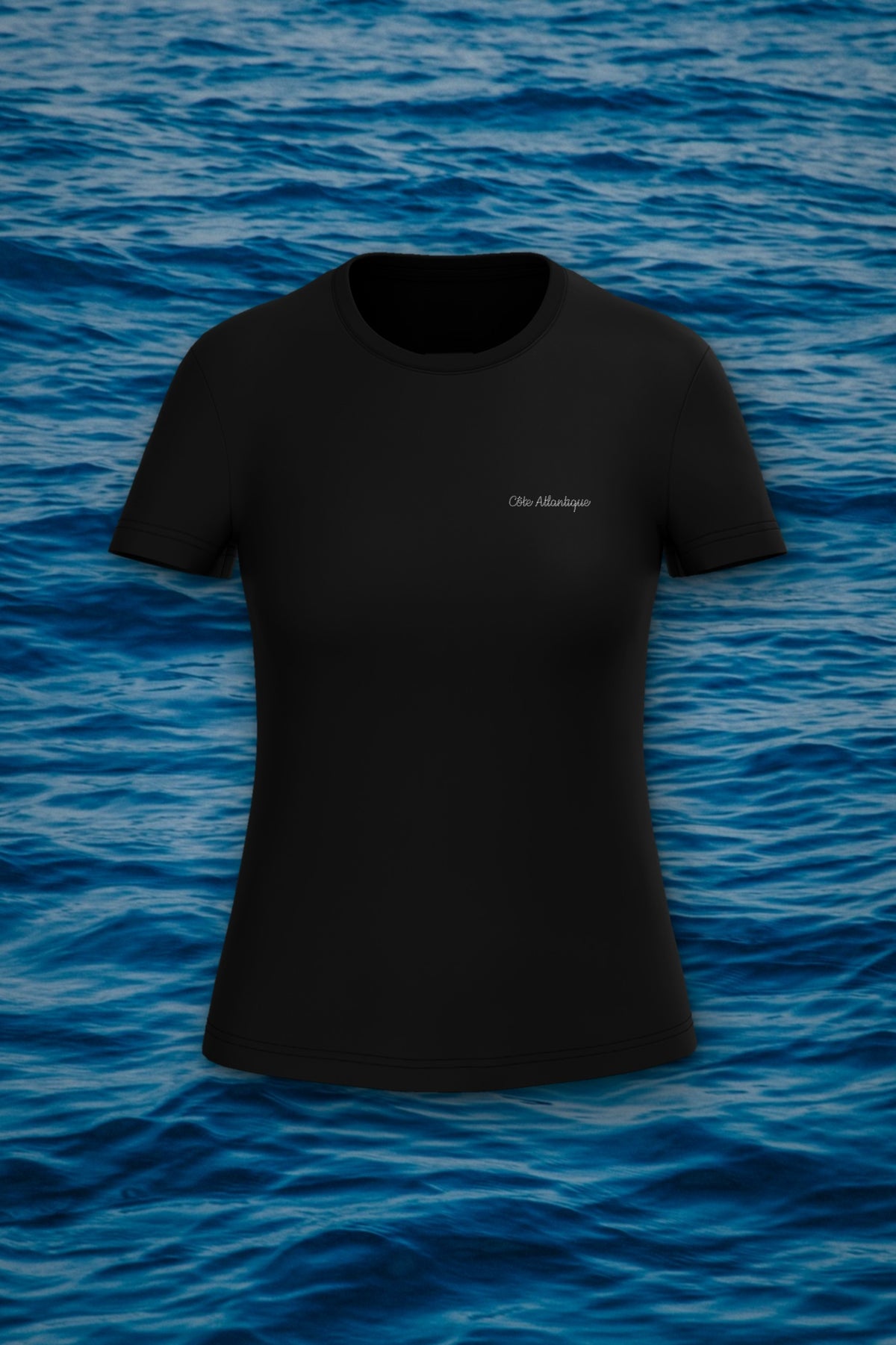 T-shirt Femme Côte Atlantique, noir, vue de face
