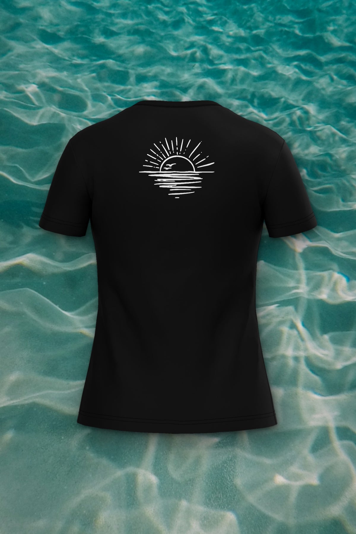 T-shirt Femme Côte d'Azur, noir, vue de dos
