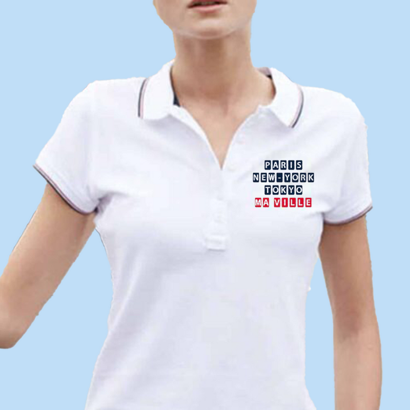 Polo Tricolore Femme-1