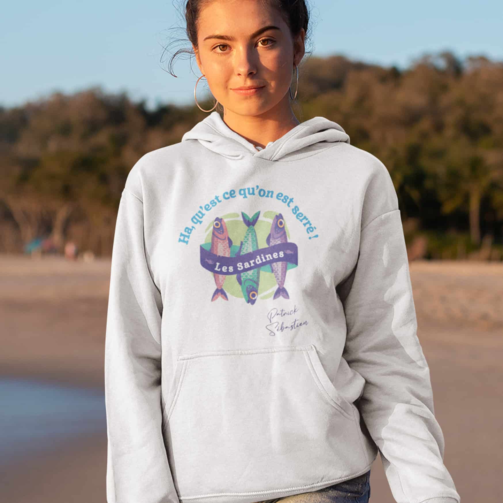 PATRICK SEBASTIEN WOMEN'S SWEATSHIRT "LES SARDINES"-1