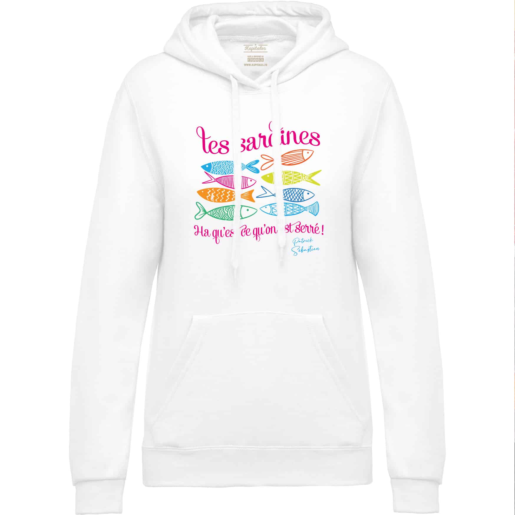 PATRICK SEBASTIEN WOMEN'S "LES SARDINES" MULTICOLORED SWEATSHIRT