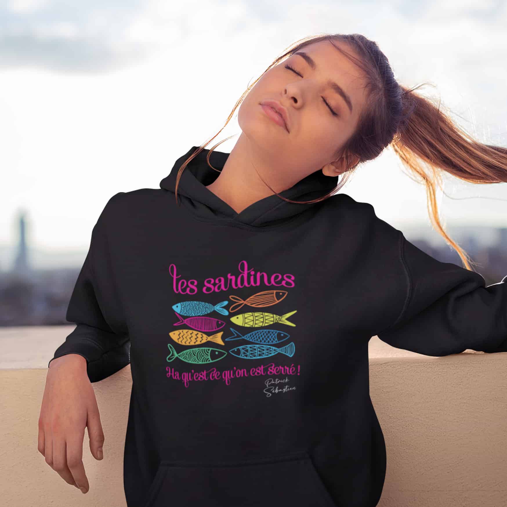 PATRICK SEBASTIEN WOMEN'S "LES SARDINES" MULTICOLORED SWEATSHIRT-1
