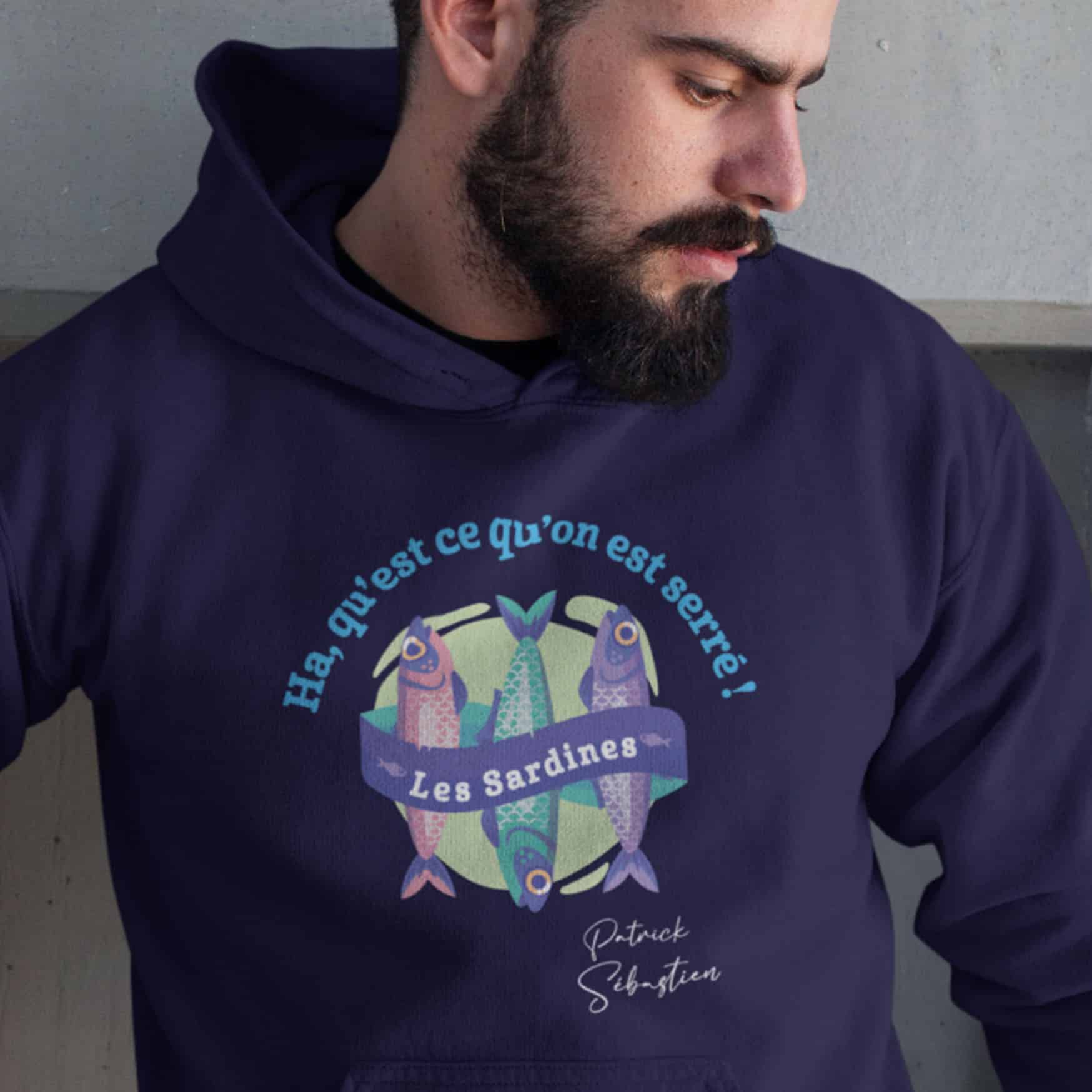 PATRICK SEBASTIEN "LES SARDINES" MEN'S SWEATSHIRT
