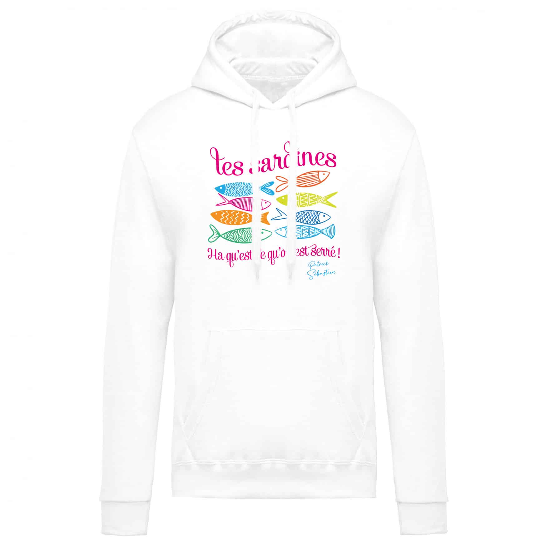 PATRICK SEBASTIEN "LES SARDINES" MULTICOLORED MEN'S SWEATSHIRT