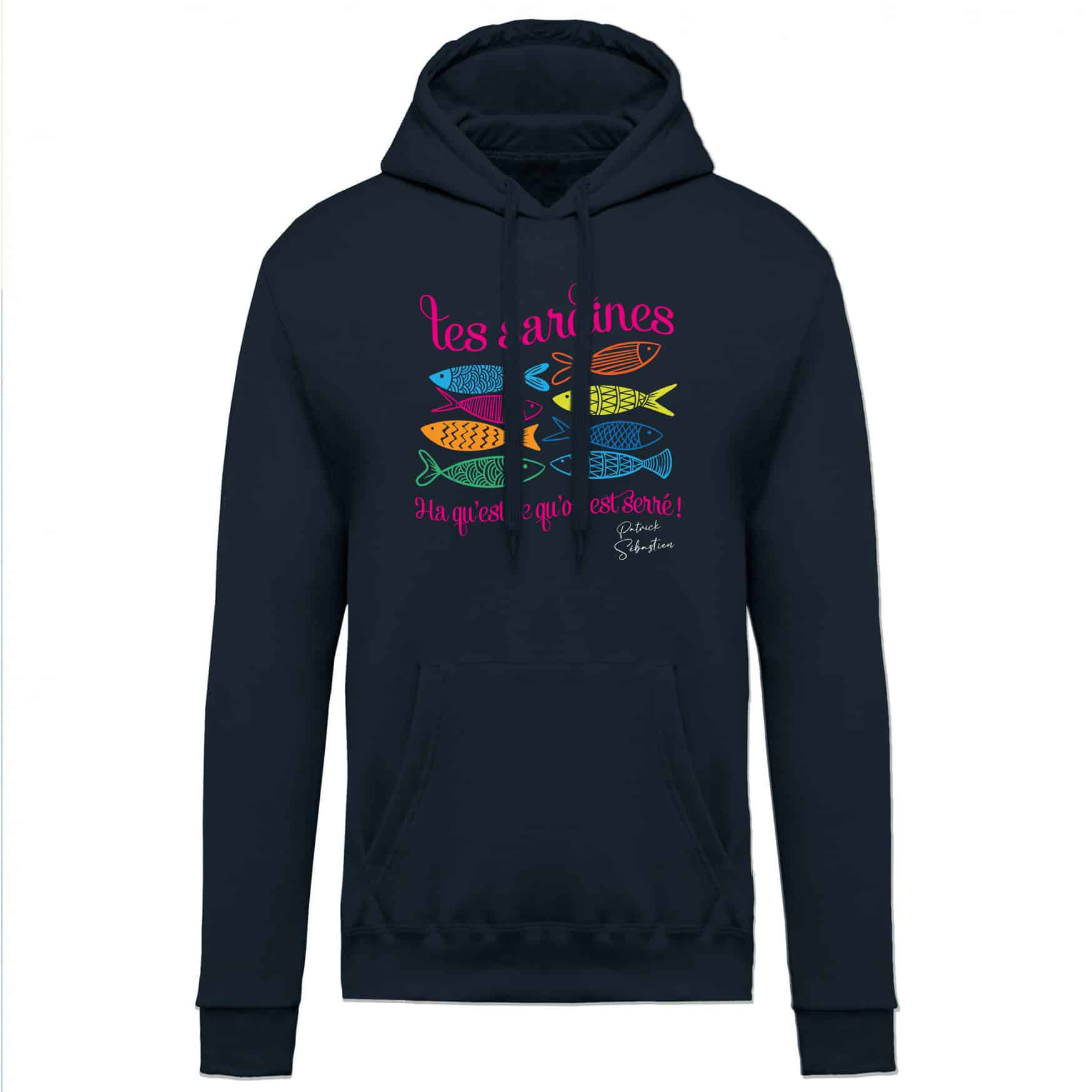 PATRICK SEBASTIEN "LES SARDINES" MULTICOLORED MEN'S SWEATSHIRT