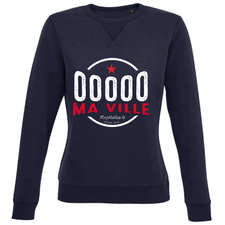 Sweat Col Rond Femme personnalisé-4