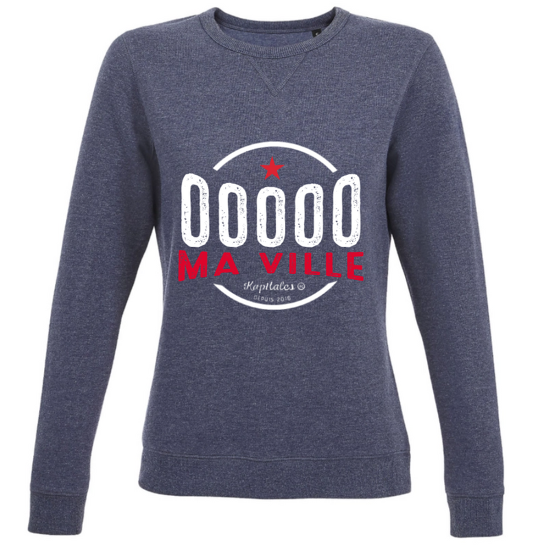 Sweat Col Rond Femme personnalisé-4