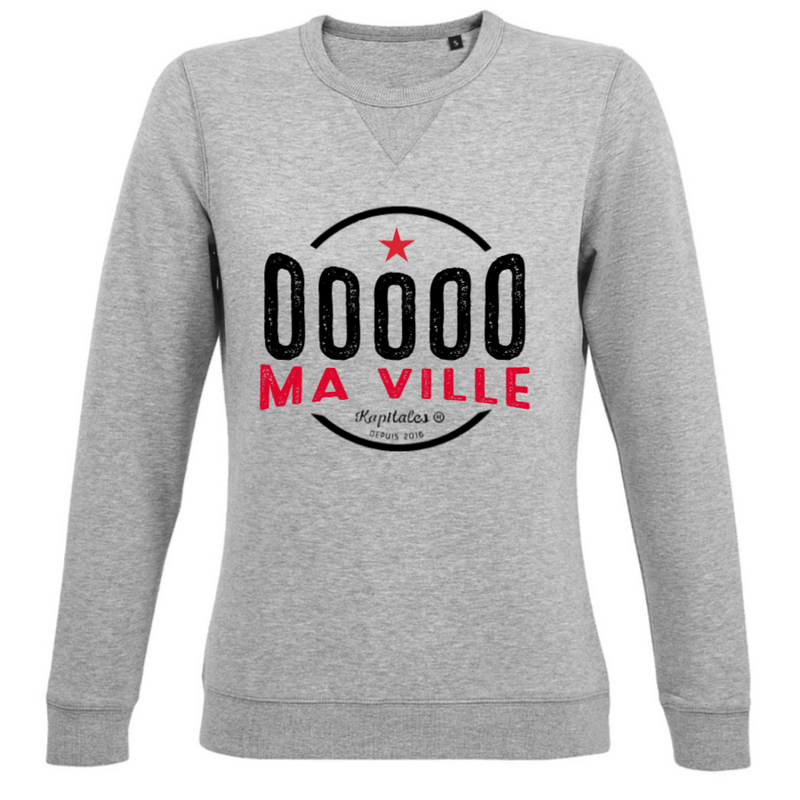 Sweat Col Rond Femme personnalisé-4
