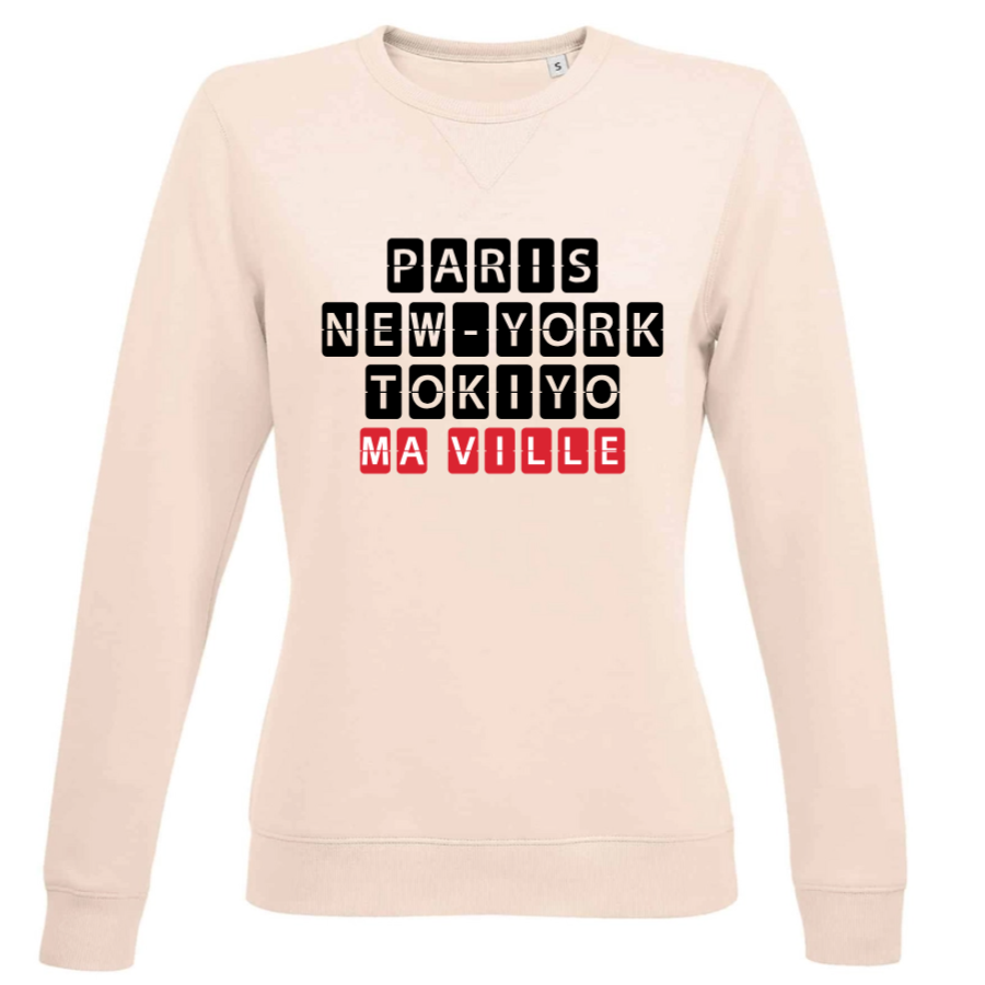Sweat Col Rond Femme personnalisé-2