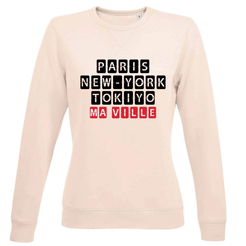 Sweat Col Rond Femme personnalisé-2