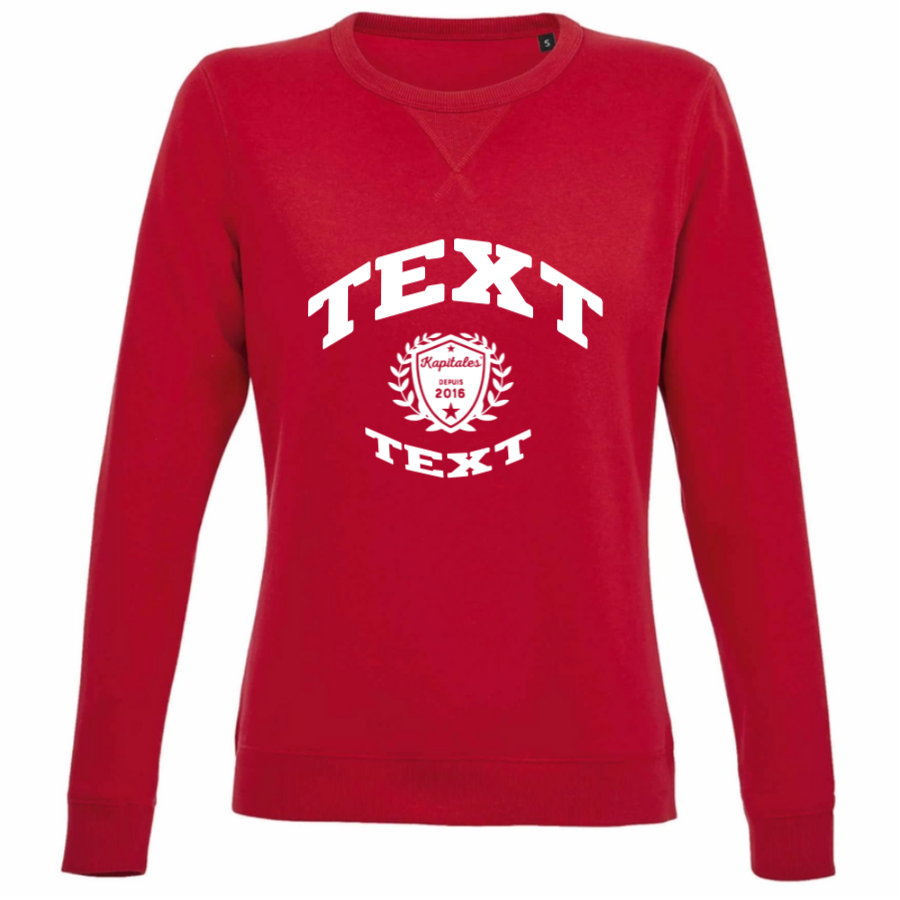 Sweat Col Rond Femme personnalisé-5