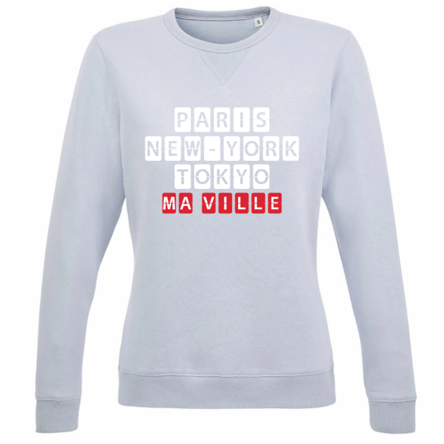 Sweat Col Rond Femme personnalisé-2