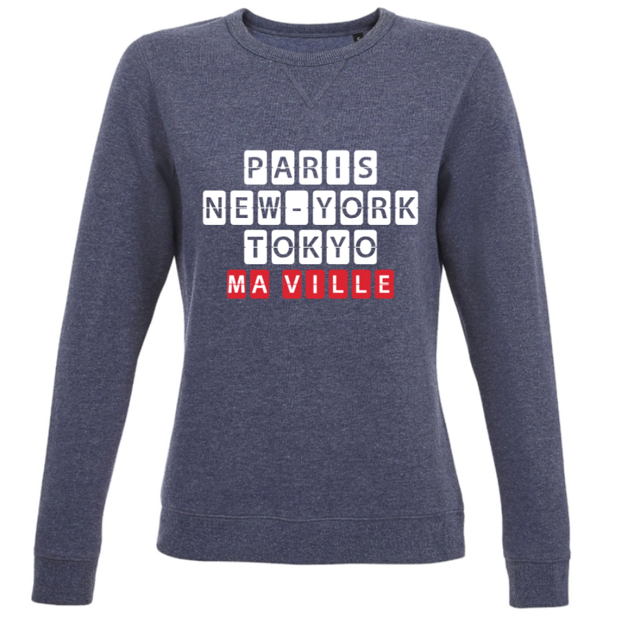 Sweat Col Rond Femme personnalisé-2