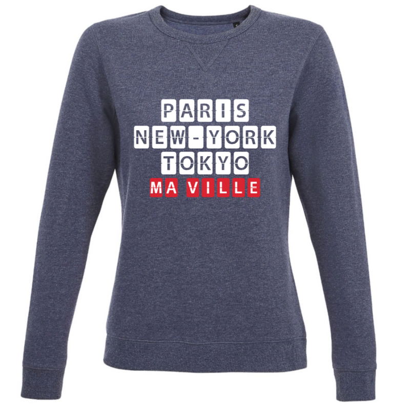 Sweat Col Rond Femme personnalisé-2