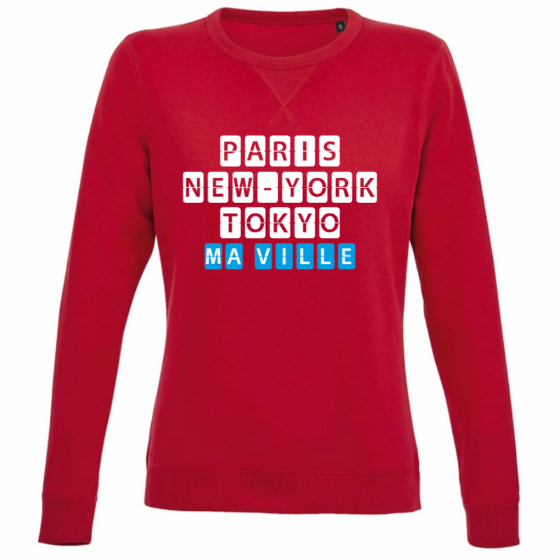 Sweat Col Rond Femme personnalisé-2