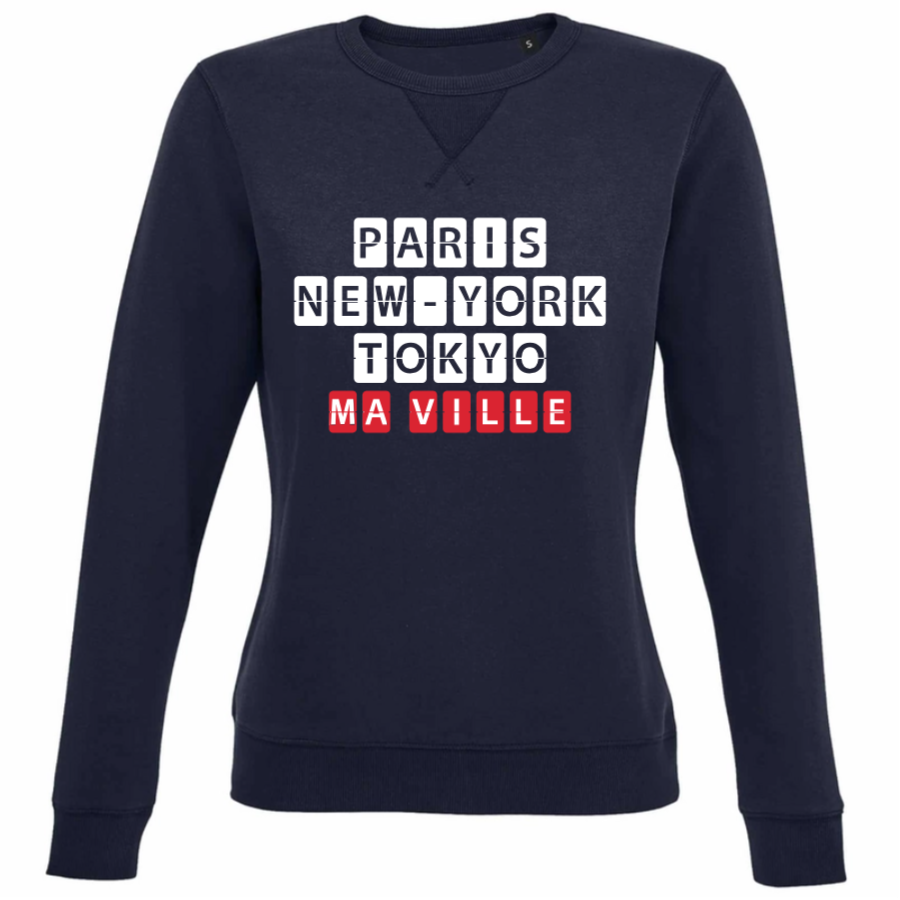 Sweat Col Rond Femme personnalisé-2
