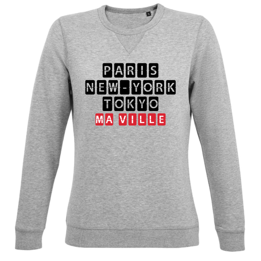 Sweat Col Rond Femme personnalisé-2