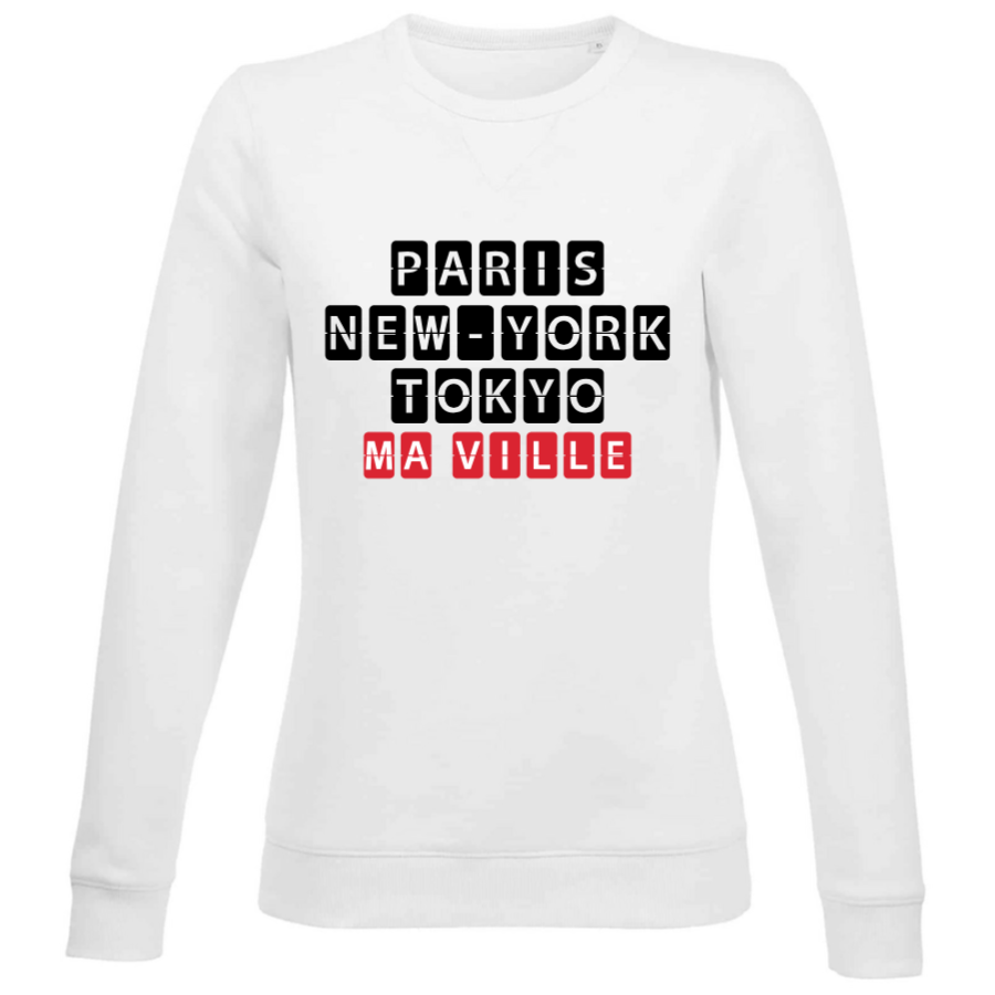 Sweat Col Rond Femme personnalisé-2
