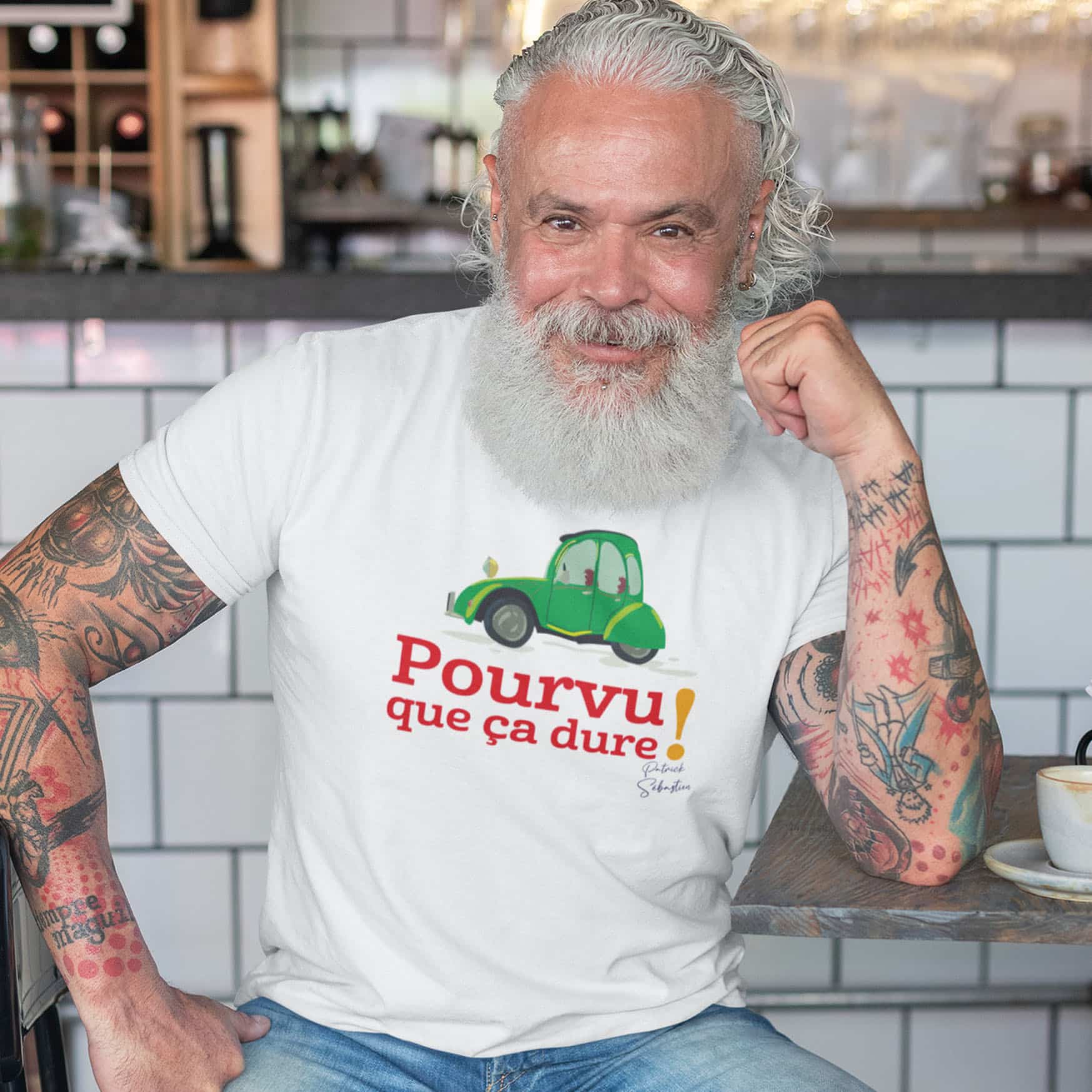 PATRICK SEBASTIEN MEN'S T-SHIRT "LONG LONG IT LASTS!"