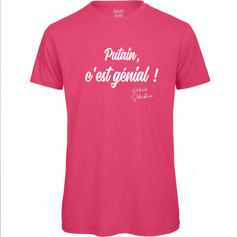 T-SHIRT HOMME PATRICK SEBASTIEN "PUTAIN C'EST GENIAL !"-4