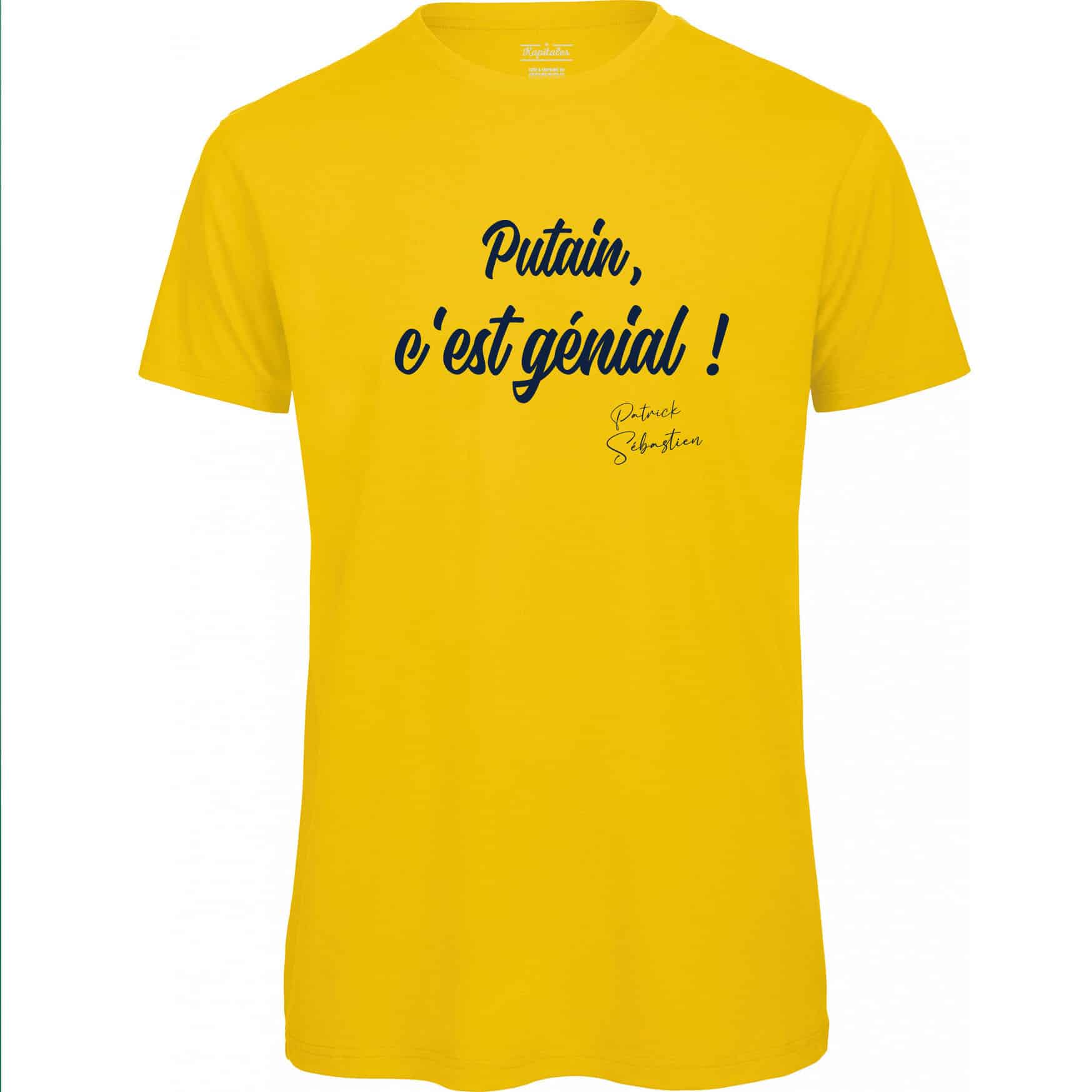 T-SHIRT HOMME PATRICK SEBASTIEN "PUTAIN C'EST GENIAL !"-8