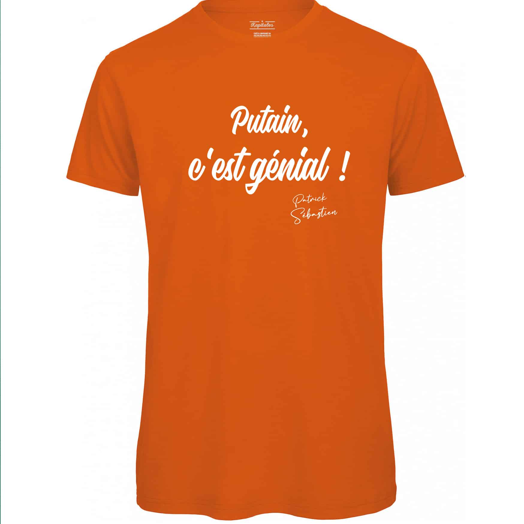 T-SHIRT HOMME PATRICK SEBASTIEN "PUTAIN C'EST GENIAL !"-5