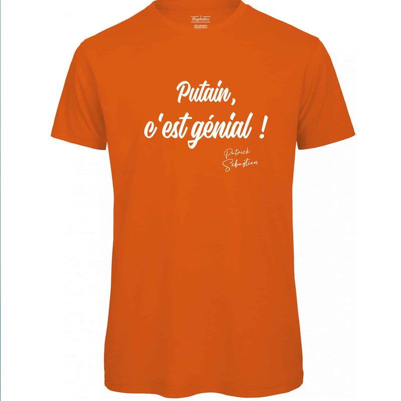 T-SHIRT HOMME PATRICK SEBASTIEN "PUTAIN C'EST GENIAL !"-5