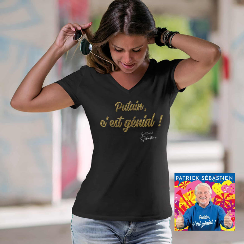 WOMEN'S T-SHIRT PATRICK SEBASTIEN "DAMN, THIS IS AWESOME!"-1