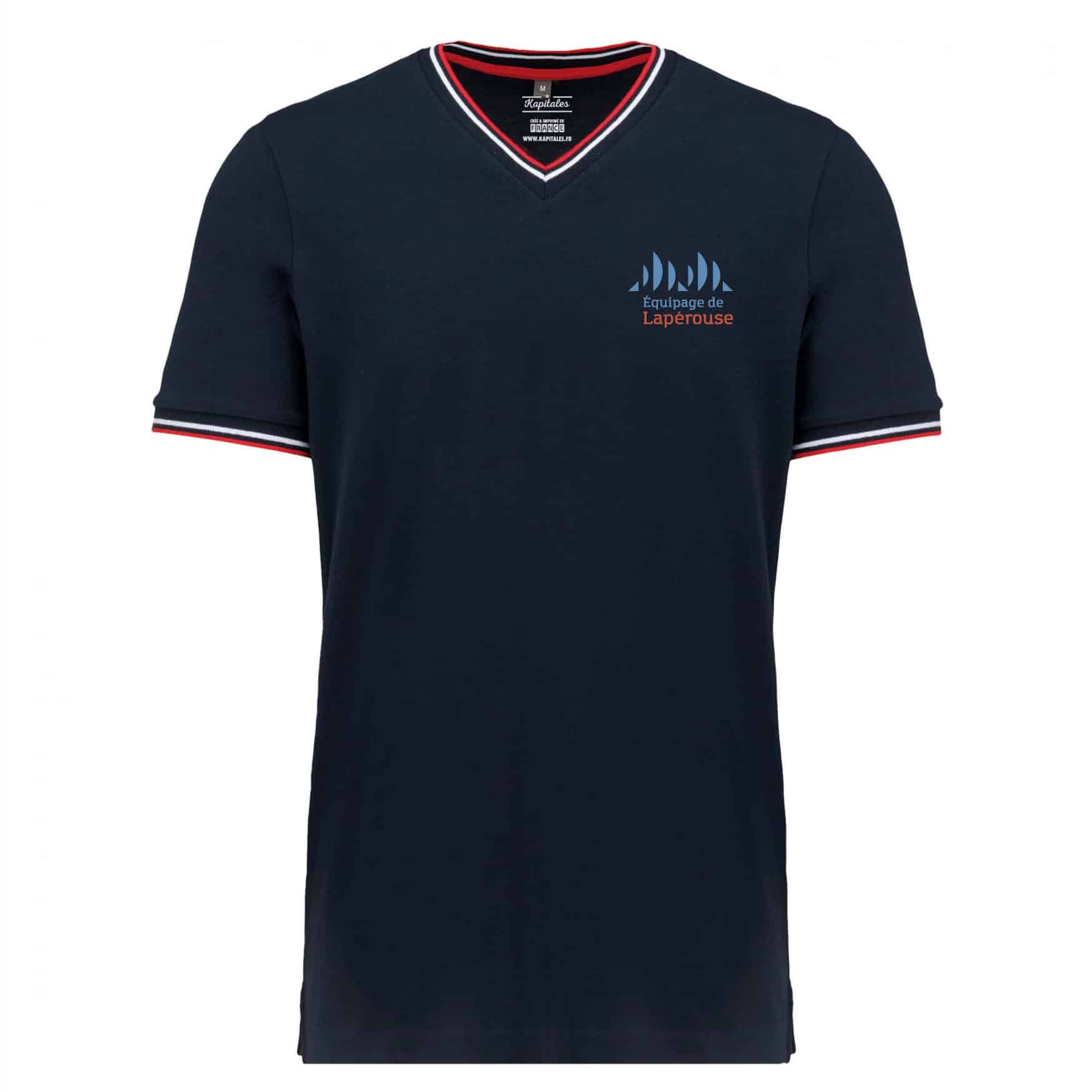 Men's Piqué Knit T-shirt - Crew of Lapérouse
