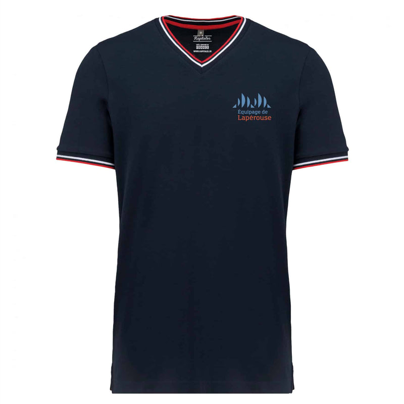 Men's Piqué Knit T-shirt - Crew of Lapérouse-2