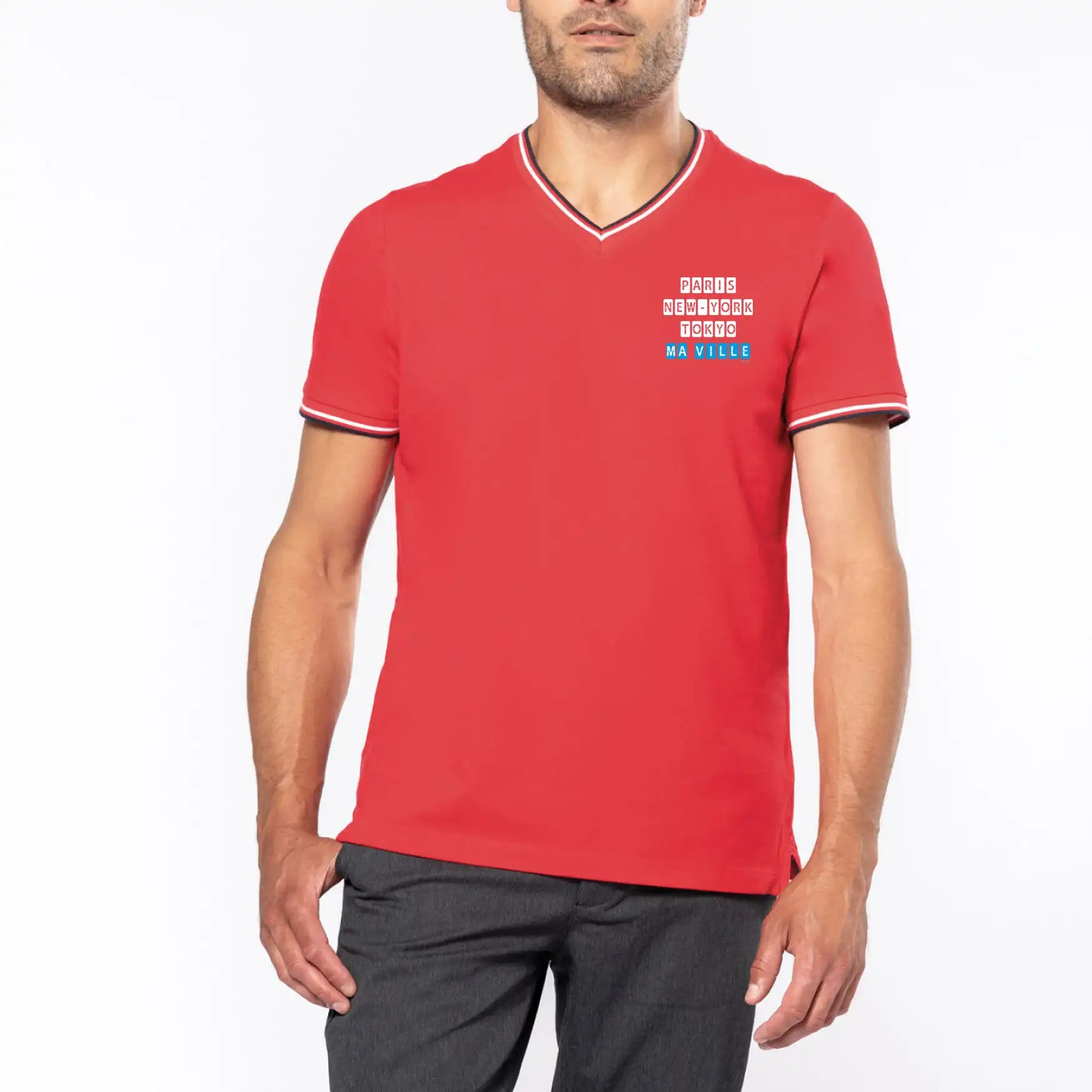 t-shirt maille piquée homme