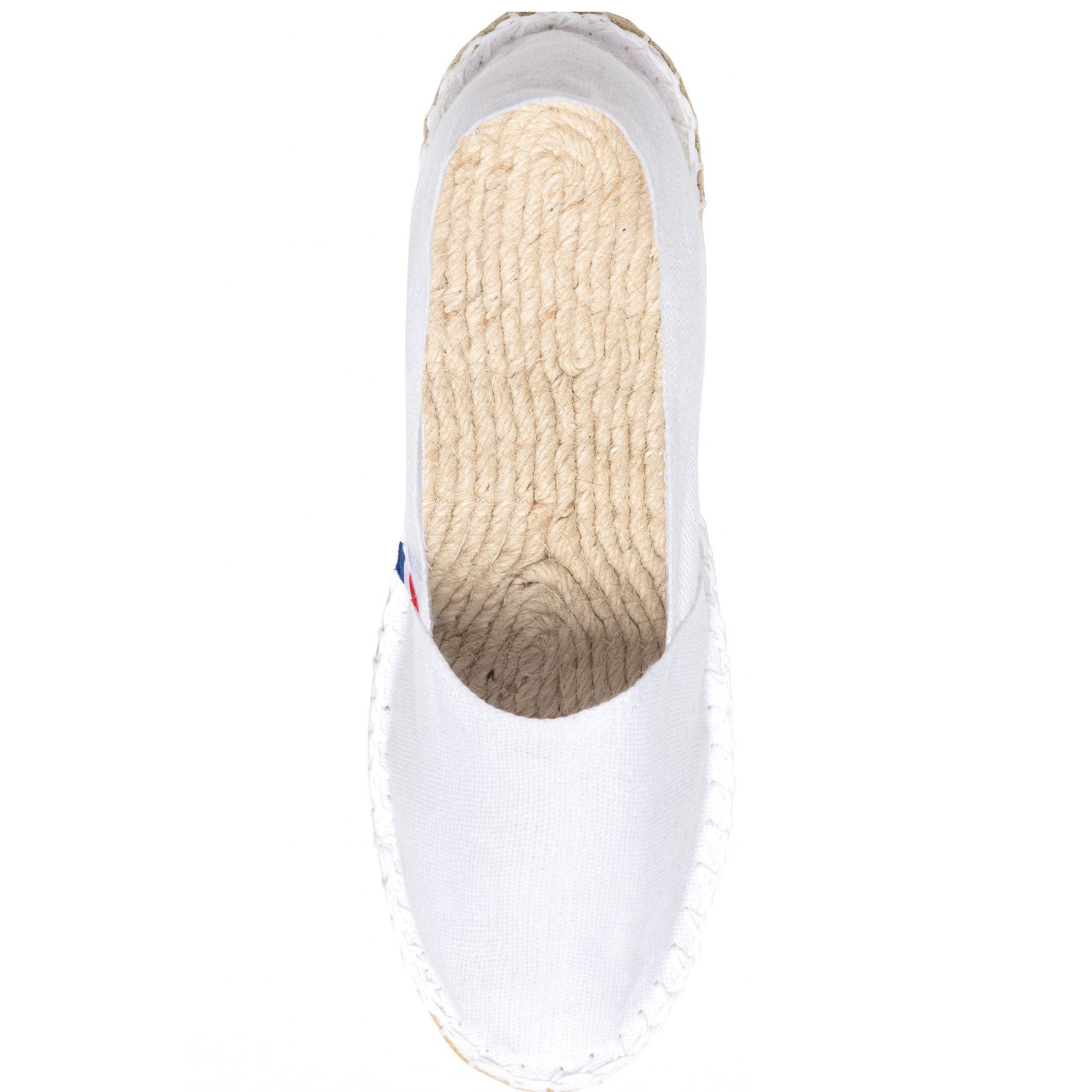 Espadrilles made in France personnalisées, coloris blanc, vue de dessus