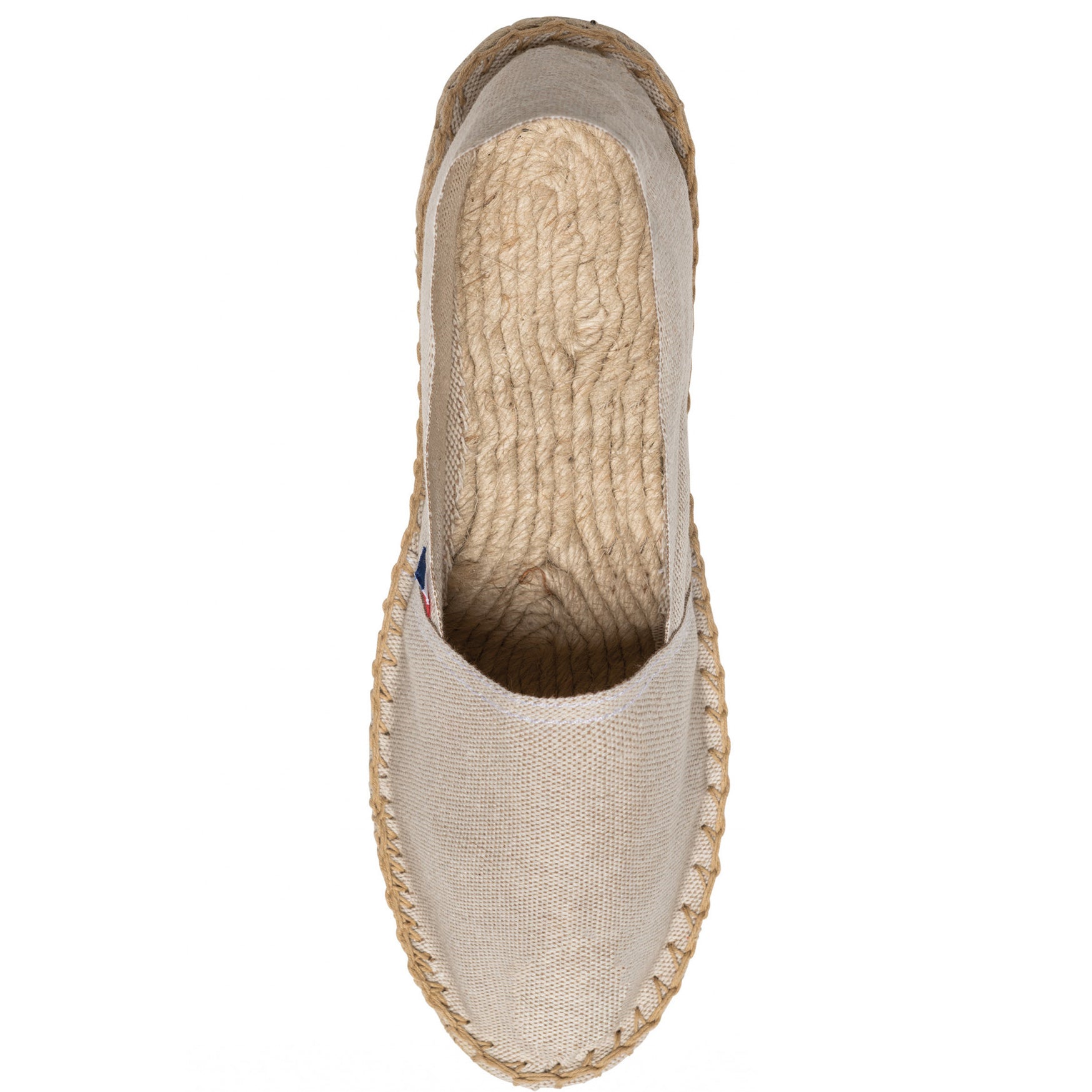 Espadrilles made in France personnalisées, coloris écru, vue de dessus