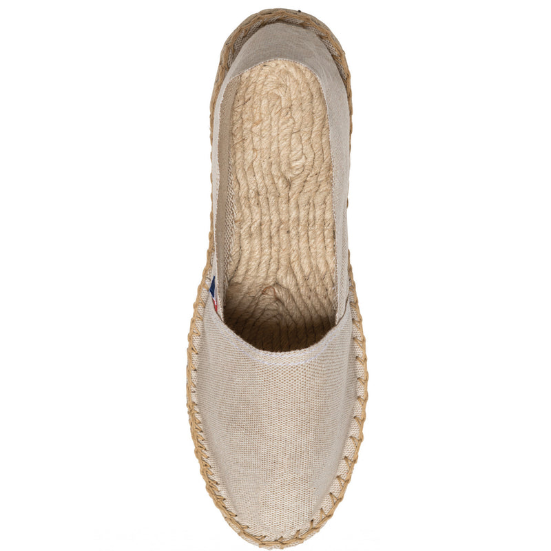 Espadrilles made in France personnalisées, coloris écru, vue de dessus