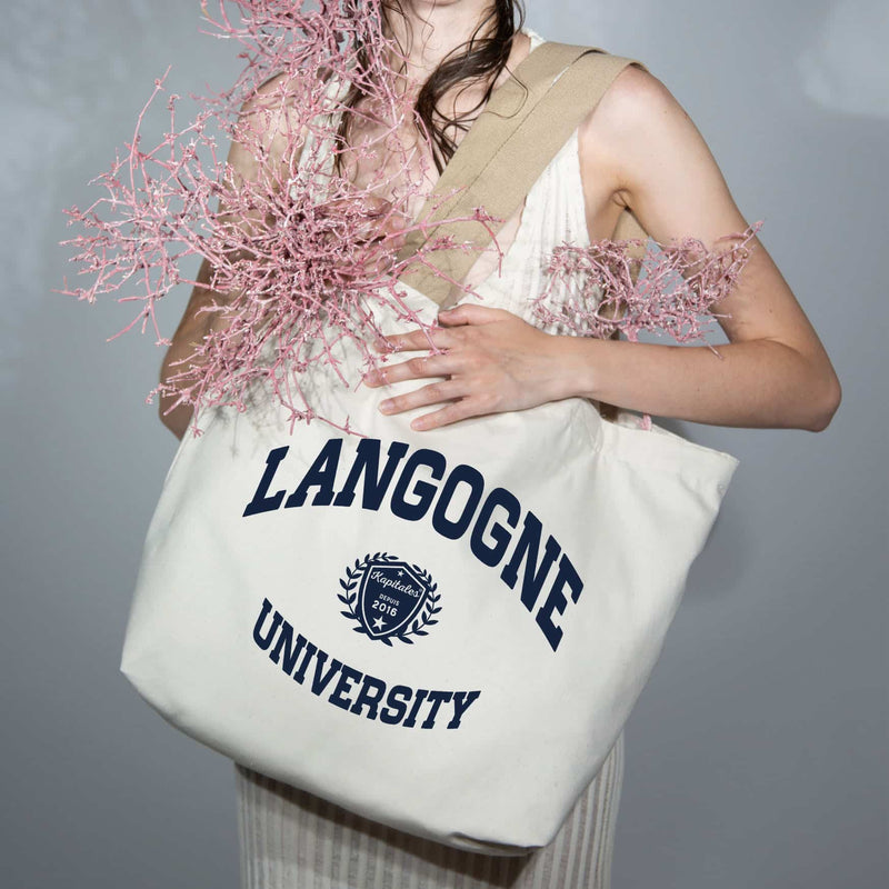 Sac shopping recyclé, personnalisé de la collection University personnalisé à  langogne