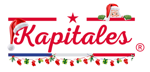 logo kapitales en version noel. avec le pere noel