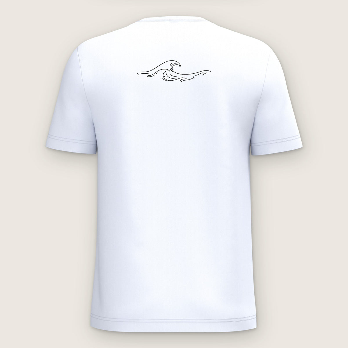 T-shirt Homme Côte Atlantique, blanc, de dos sur fond clair