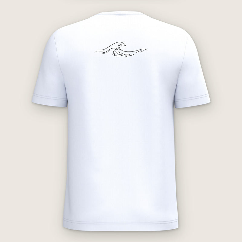 T-shirt Homme Côte Atlantique, blanc, de dos sur fond clair