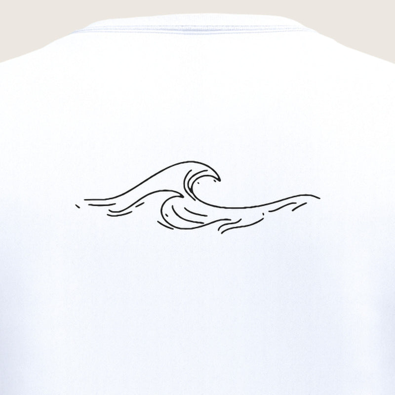 T-shirt Homme Côte Atlantique, blanc, gros plan sur le dessin du dos