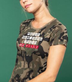 camiseta camuflaje mujer