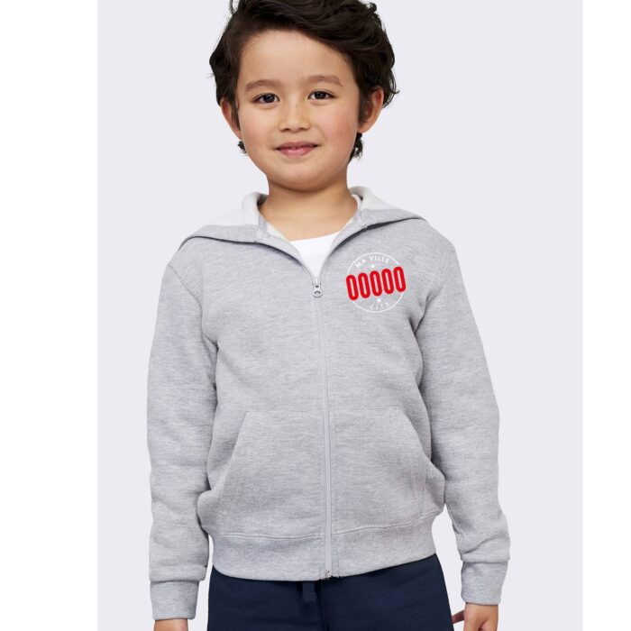 sweat zippé enfant personnalisé kapitales